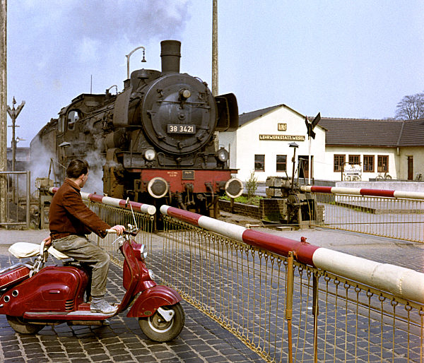 Bahnübergang in Wesel 1959