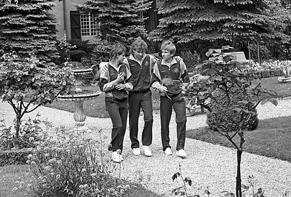 Fußball - EM 1984 - Ankunft der deutschen Mannschaft