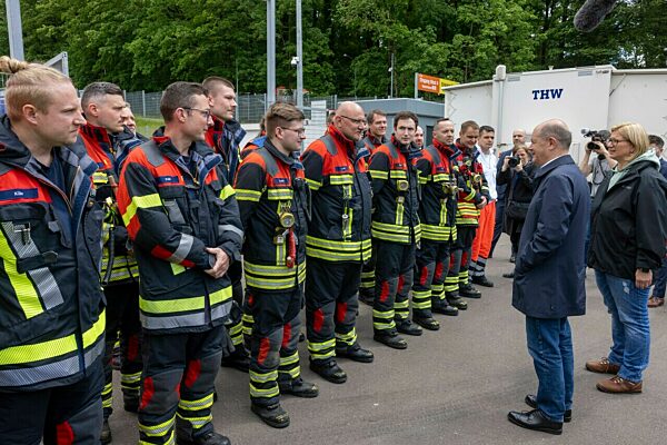 Hochwasser im Saarland - Bundeskanzlerbesuch