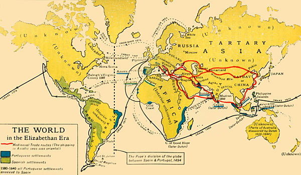'The World in the Elizabethan Era', 1926. Creators: Unknown, Emery Walker Ltd.