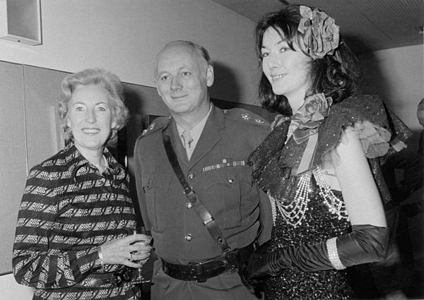 Dame Vera Lynn with Lord and Lady Montagu at Beaulieu party, mid 1970's. Creator: Unknown.