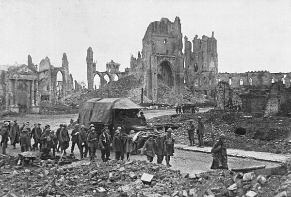 The British Push Into Flanders; After the combat of the Menin road..., 1917. Creator: Unknown.