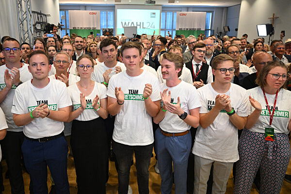 Landtagswahl in Sachsen - Wahlparty CDU