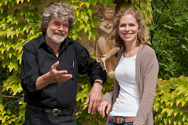 Mountaineer Reinhold Messner with daughter Magdalena