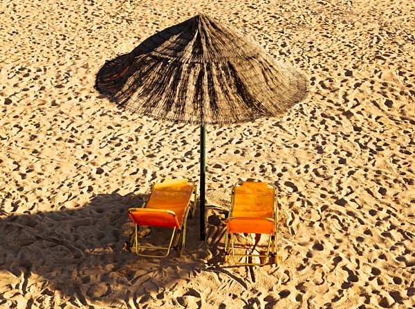 Deck Chairs on beach