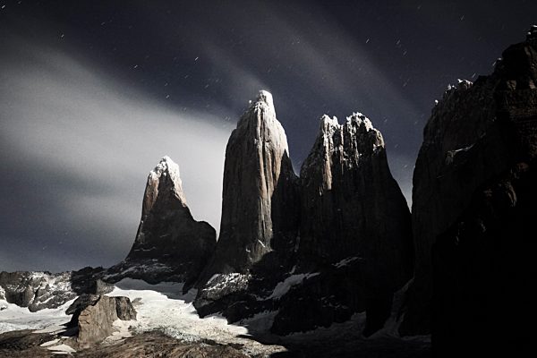 Chile, Patagonie, Nationalpark Torres del Paine at night