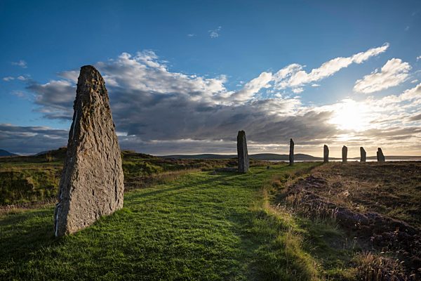 Great Britain, Scotland, Orkney, Mainland, Ring of Brodgar, neolithic stone circle
