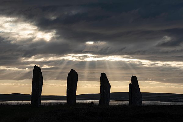 Great Britain, Scotland, Orkney, Mainland, Ring of Brodgar, neolithic stone circle