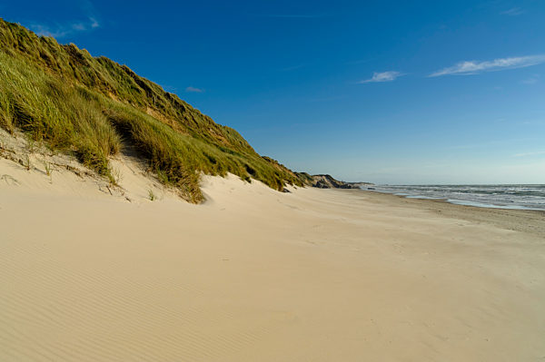 Denmark, Jutland, Lokken, dune and beach