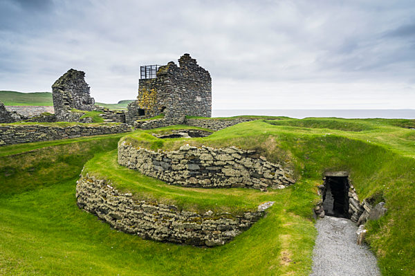 United Kingdom, Scotland, Shetland Islands, Mainland, Jarlshof prehistoric archaeological site