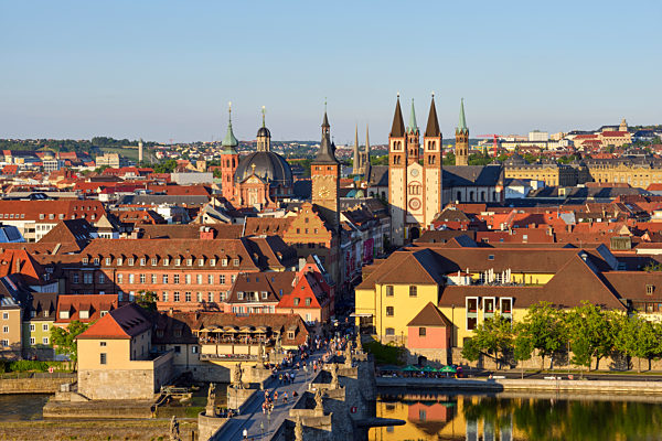 Germany, Bavaria, Franconia, Wurzburg, Historic old town