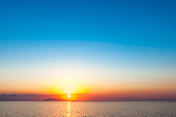Greece, Ionian Islands, Ionian sea at sunset
