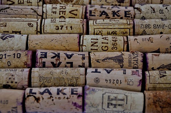 Close up of wine corks