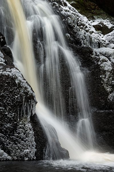 Germany, Falkau near Feldberg, View of icy waterfall