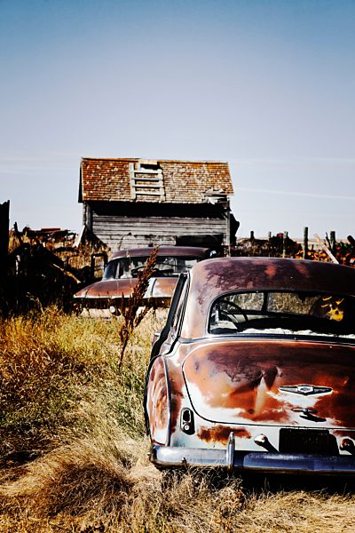 Canada, Junk yard with old US cars