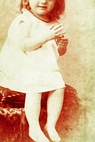 Old portrait of girl