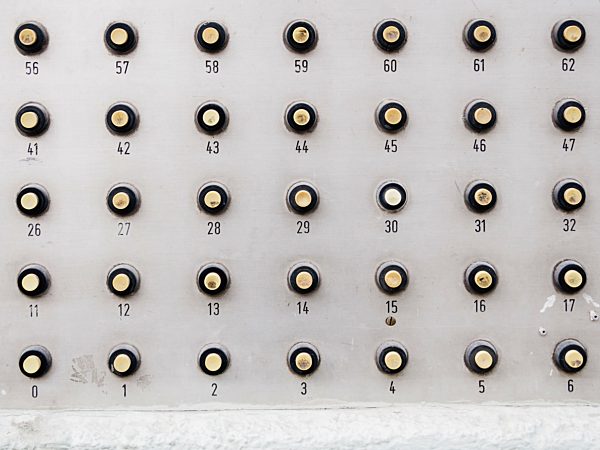 Germany, Munich, Doorbell panel, close up