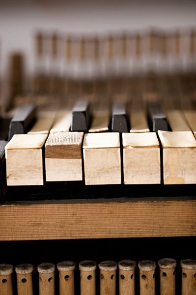 Germany, Bavaria, Piano keys, close up