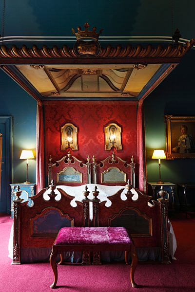 United Kingdom, Northern Ireland, County Down, Newtownards, View of Mount Stewart house bedroom