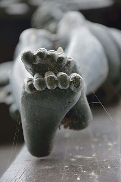 Germany, Bavaria, Jesus foot, close up