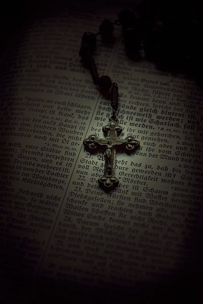 Rosary and bible
