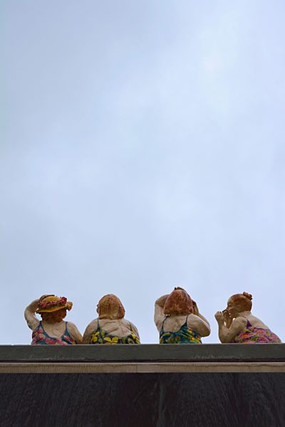 Pottery figures of four women