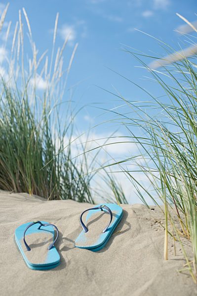 Italy, Flip flops on the beach