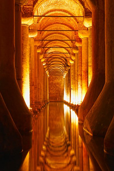 Turkey, Istanbul, Interior of Basilica Cistern