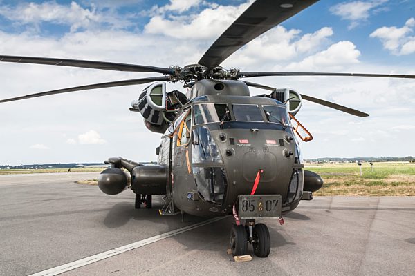 Germany, Baden Wuerttemberg, Laupheim, German air force helicopter