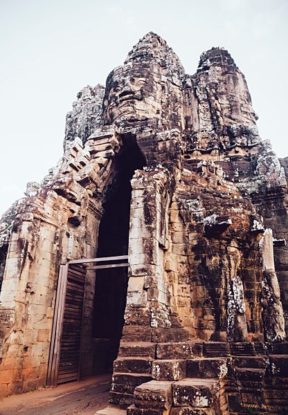 Cambodia, Siem Reap, Angkor, view to South gate of Angkor Thom