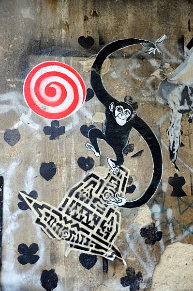 Germany, Berlin, Graffiti at wall