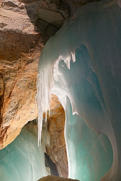 Austria, Werfen, View of Eisriesenwelt Ice Cave