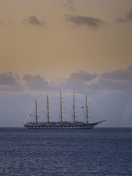 Caribbean, St. Lucia, Luxury sailing yacht in Rodney Bay