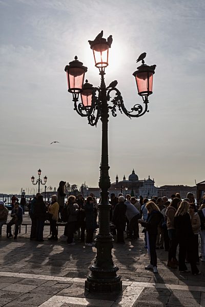 Italy, Venice, Street lamp on St Mark's Square