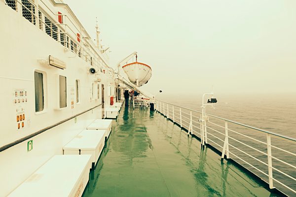 Croatia, Ship deck of ferry