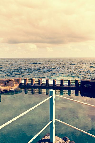 Spain, Canary Islands, La Palma, Charco Azul, natural pool