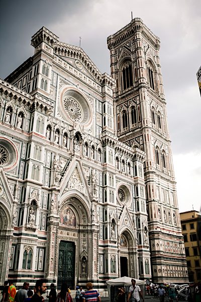 Italy, Tuscany, Siena, view to cathedral Santa Maria del Fiore