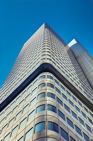 Germany, Hesse, Frankfurt, Silver Tower, view from below