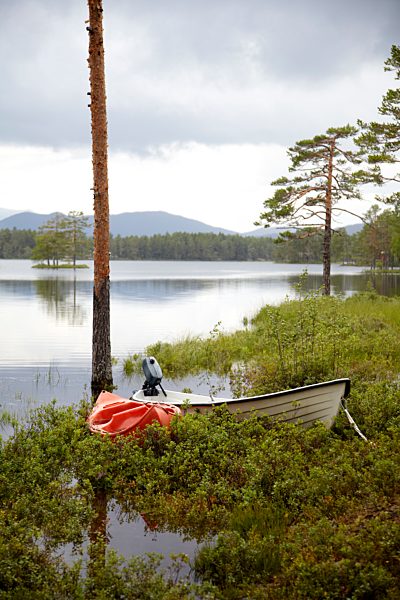 Norway, Oslo, Boat at river