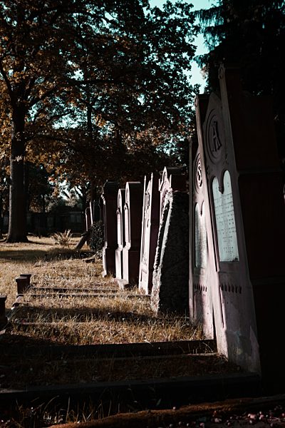 Hessen, Offenbach, Gravestones at jewish cemetery