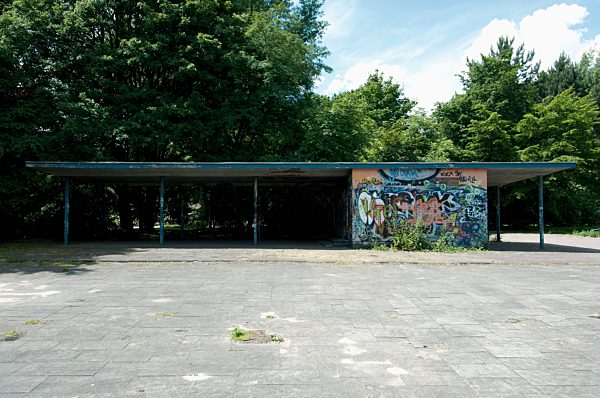 Germany, North Rhine-Westphalia, Duesseldorf, old playground