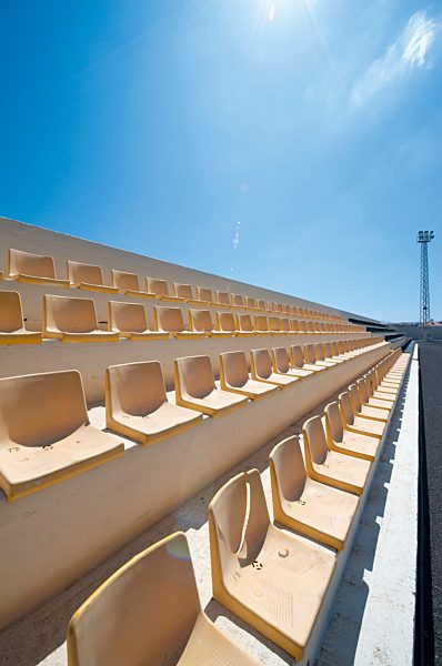 Spain, Fuerteventura, Corralejo, grand stand of Estadio Municipal