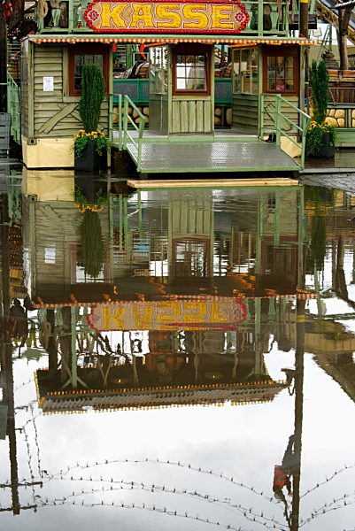 Part of fairground ride at fair