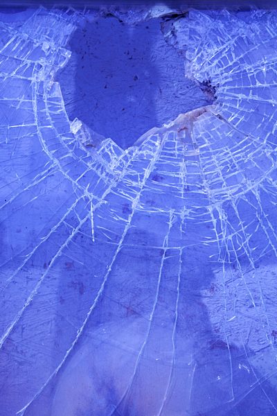 Broken glass pane