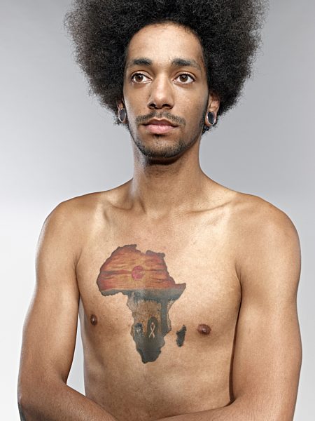 Young man looking away, close up