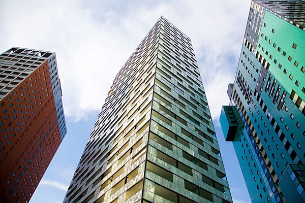 Austria, Vienna, Wienerberg City, View of architecture against sky