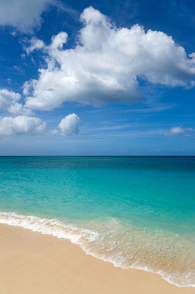 Grenada, St George_s, Looking along the beach at Grand Anse