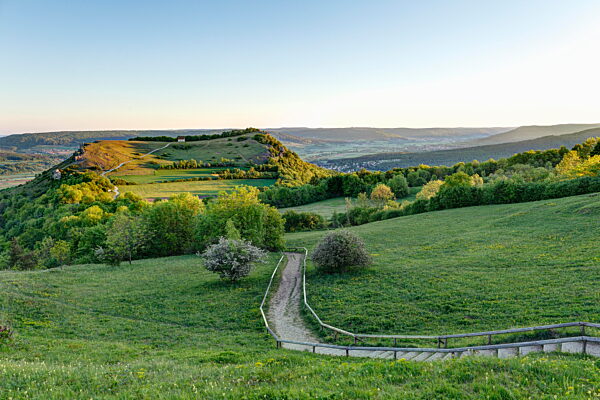Scenic view of Walberla mountain from Rodenstein in Franconian Switzerland