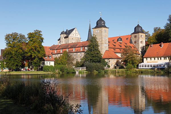 Germany, Bavaria, Franconia, Upper Franconia, Franconian Switzerland, View of Thurnau Castle