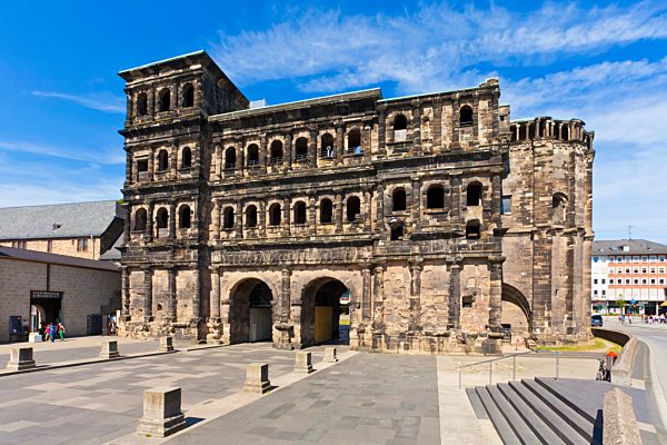 Germany, Rhineland Palatinate, Trier, View of Porta Nigra